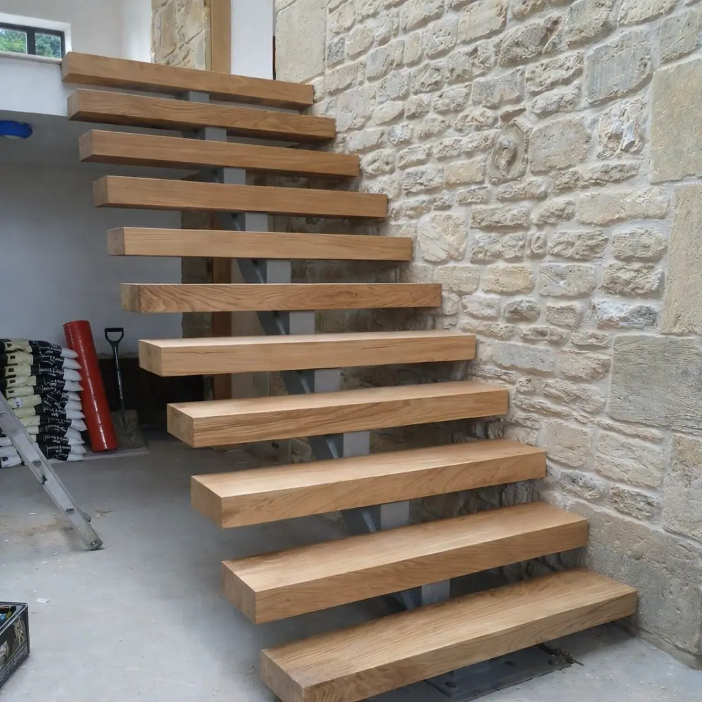 Floating Oak Stair in Moka